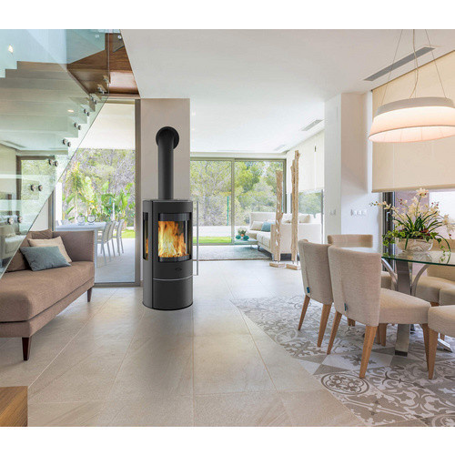 Kaminofen FIREPLACE Amarant in Schwarz aus Stahl mit 5 kW Leistung - Bild 4