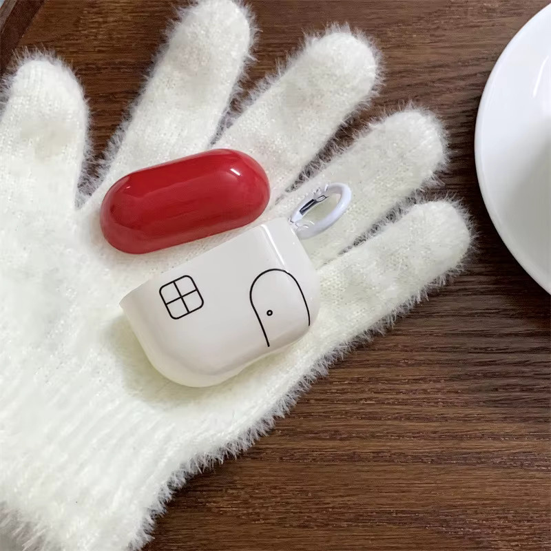 Apple AirPods Schutzhülle in Rot im kreativen Haus-Design mit Anhänger für AirPods 1, 2, 3, 4 und Pro 2 - Bild 4