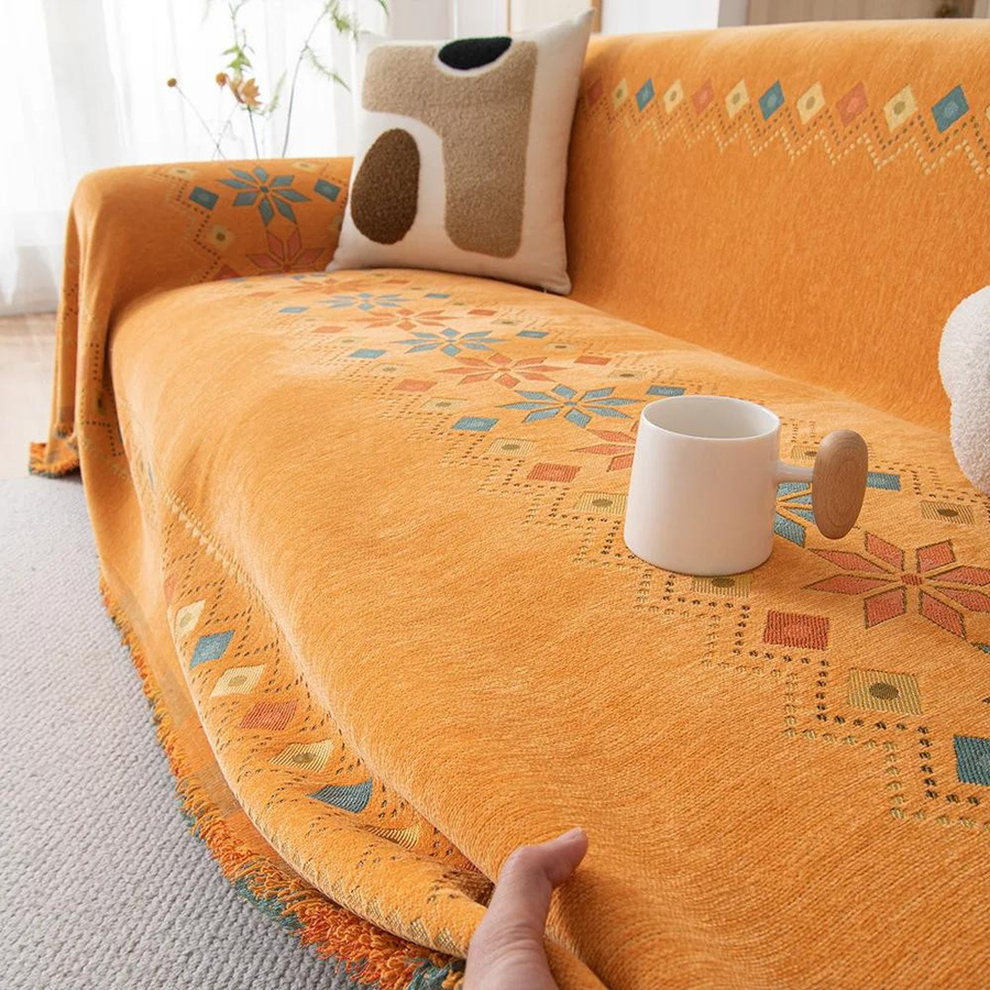 Yiran Furniture Universal Jacquard Sofabezug aus Polyester, Anti-Katzenkratz Decke für alle Jahreszeiten, B/B: 180 x 130 cm - Bild 2