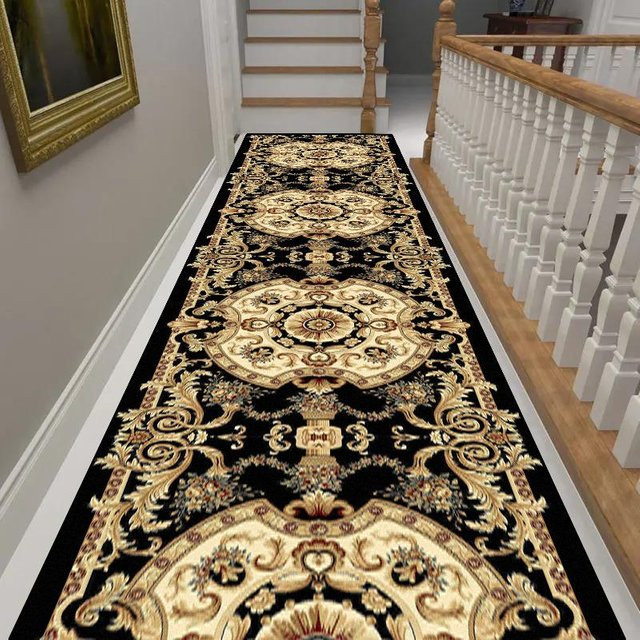 Karpetti Flurteppich im europäischen Stil, rutschfester und waschbarer Läufer in Braun, B/T: 60 x 200 cm - Bild 1