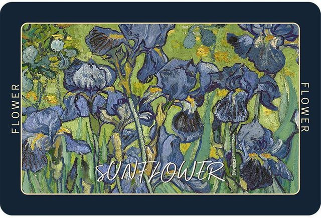 Saugfähige und rutschfeste Badezimmer Matte aus Crystal Velvet in Blau, B/B: 40 x 60 cm - Bild 1