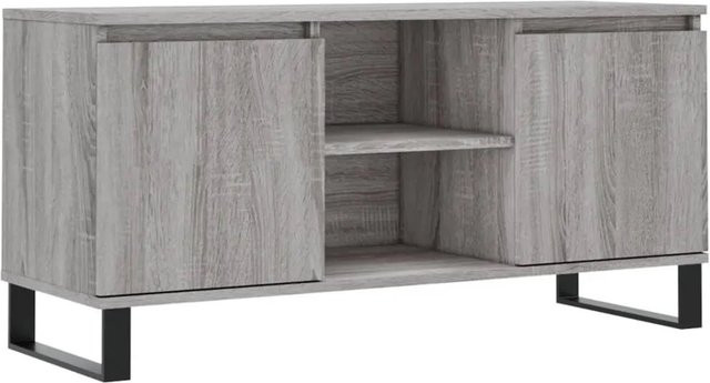 vidaXL TV-Schrank in Grau Sonoma Eiche mit Medienfächern, B/T/H: 104 x 35 x 50 cm - Bild 1