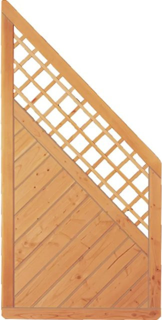 T & J Sichtschutzzaun Classico mit Rankgitter aus Douglasie in Braun, B/H: 90 x 180 cm - Bild 1