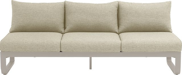 Zebra Fly Lounge 3-Sitzer light taupe mit Aluminiumgestell und Kissen in Cashmir - Bild 1