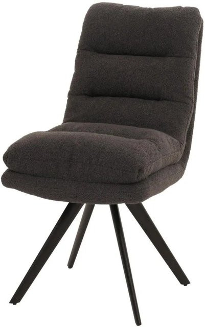 MCW Esszimmerstuhl G66 drehbar mit Auto-Return Funktion aus Bouclé in Dunkelgrau - Bild 2