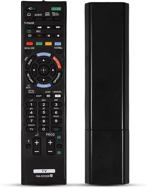 Schwarze Ersatzfernbedienung für Sony RM-ED058 TV - Bild 1