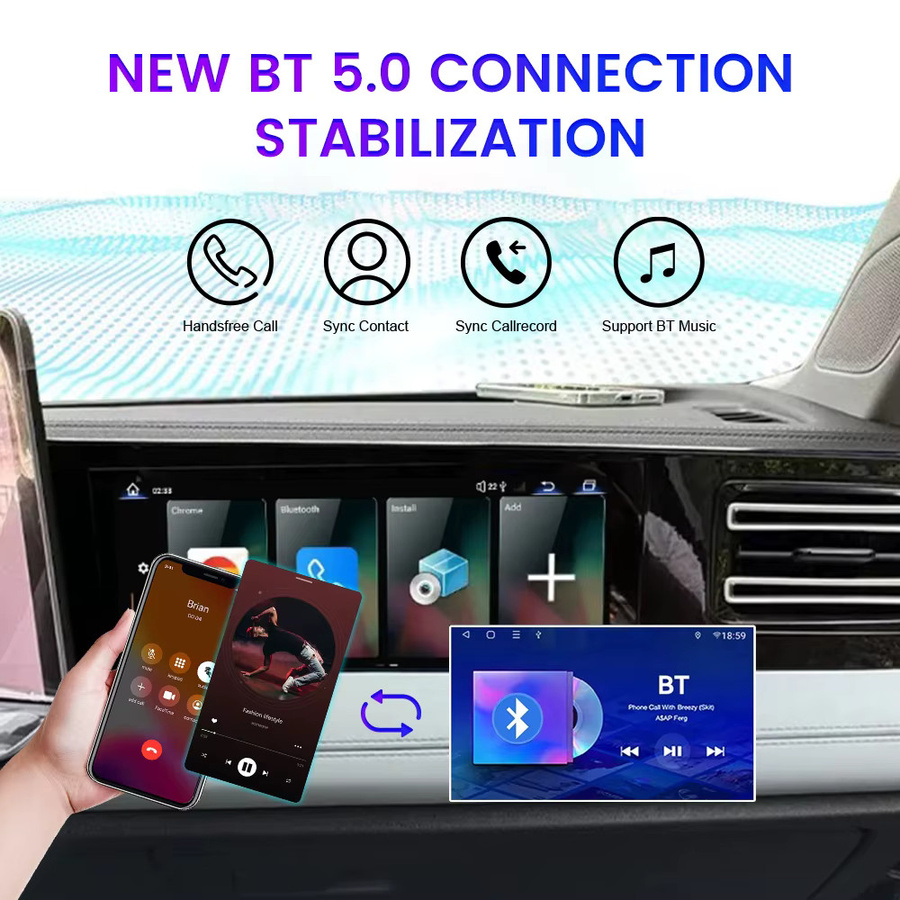 KUNFINE 12,3-Zoll Co-Pilot Unterhaltungsbildschirm für VW Tiguan L PRO 2024 mit CarPlay und Android-System, Schwarz - Bild 3