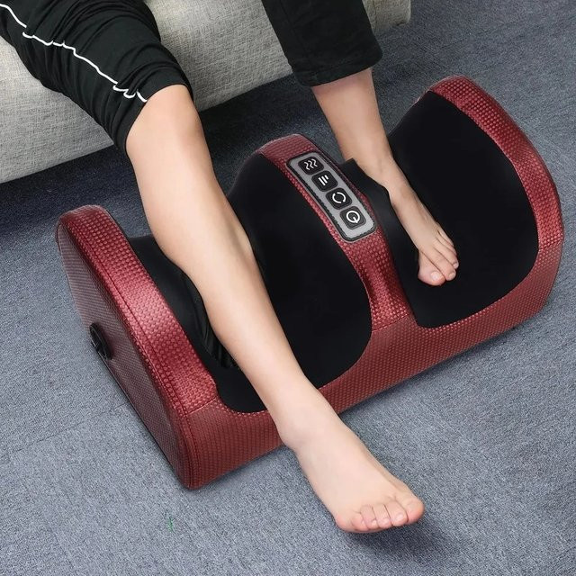 Monclique Infrarot-Fußmassagegerät mit Rolling Shiatsu und Vibration in Gold zur Muskelentspannung und Therapie - Bild 1