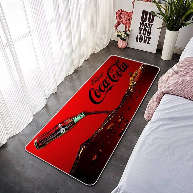 C-Cocas Rutschfeste Fußmatte für Eingang, Bad und Küche mit C-Cola Design - Bild 1