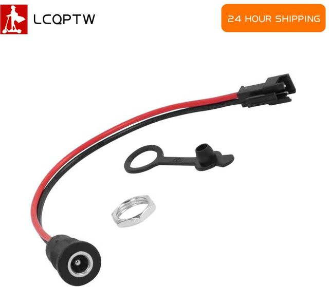 Verbindungskabel für Elektroroller mit 2-poligem JST-SM-Stecker und DC-Klinkenbuchse in Rot und Schwarz - Bild 1