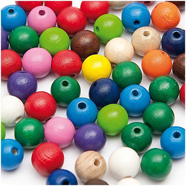 Rico Design Holz-Perlen Bunt 125-teiliges Set - Bild 1