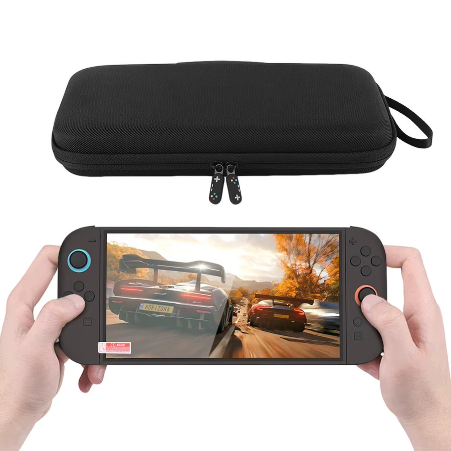 Nintendo Switch 2 Organizer-Set mit EVA/PU-Tragetasche in Schwarz, Displayschutzfolie und 10 Spielkartenhaltern - Bild 6