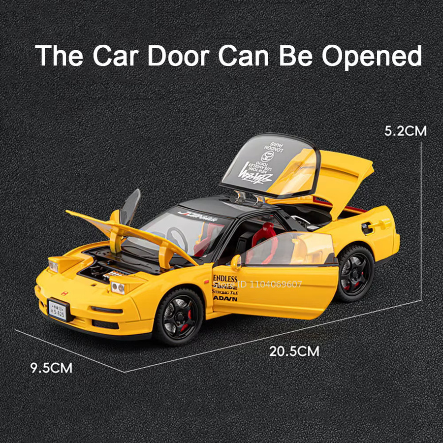 MAKEDA RWB 993 NA1 Miniatur-Sportwagenmodell, 1:22, Metall, mit Licht und Ton - Bild 6