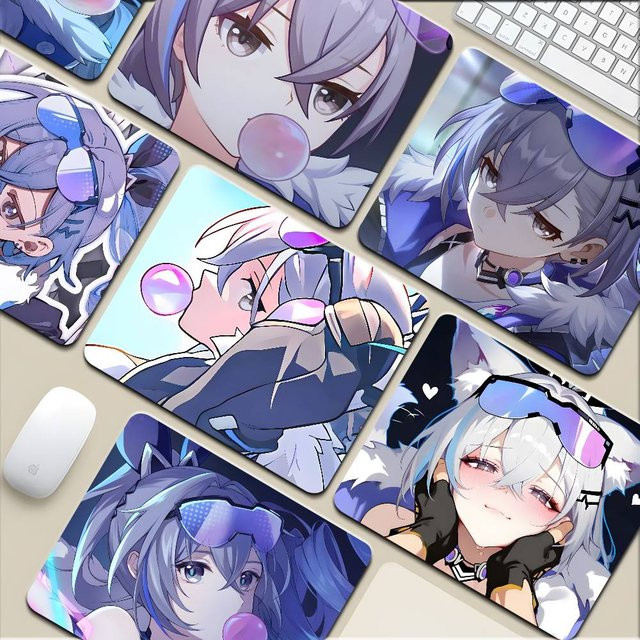 Moetch Anime Honkai Star Rail Silber Wolf Mousepad Multicolor rutschfest für Tastatur und Laptop - Bild 1