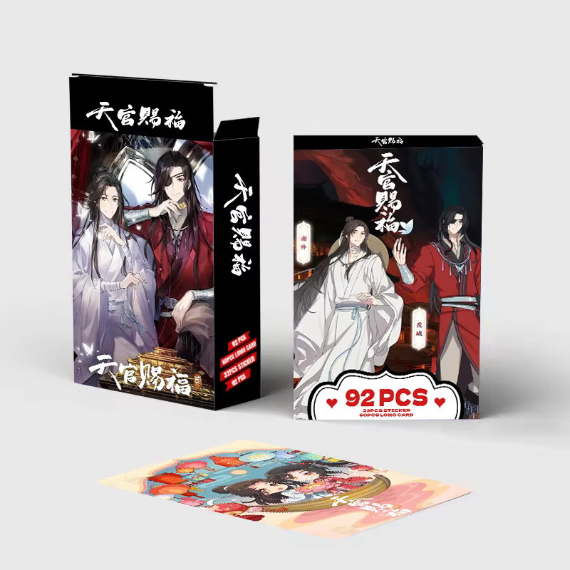 nbyinto Heaven Official's Blessing Laser Lomo Card Set Tian Guan Ci Fu mit Xie Lian und Hua Cheng, 92 Stück Mini Postkarten und Fotokarten, Multicolor - Bild 4