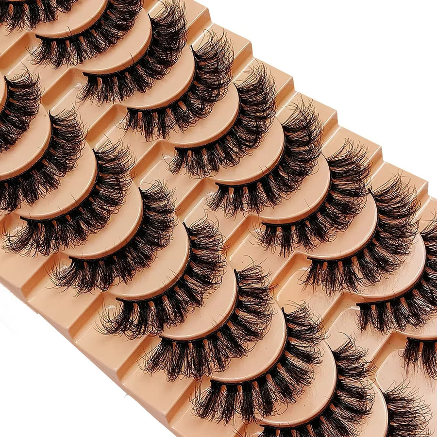 JIEFUXIN Künstliche Wimpern, 10 Paar, Natürlich, Unisex - Bild 2