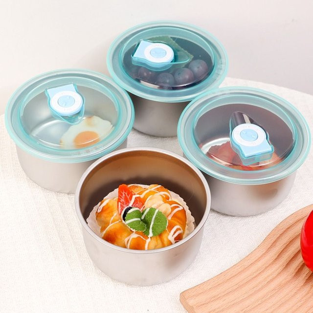 Auslaufsichere Edelstahl-Brotdose von Tupperware in Silber, hitzebeständige Multifunktions-Aufbewahrungsbox mit luftdichtem Verschluss - Bild 1