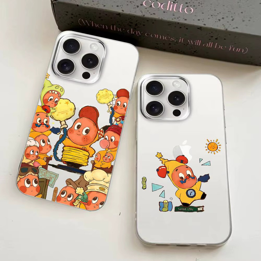 Kawaii T-Twinkle stoßfeste und transparente Handyhülle für iPhone 17, 16, 15, 14, 13, 12, 11 Pro Max in Transparent - Bild 2