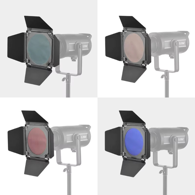 Godox BD-04 Barn Door mit Honeycomb und 4-Farben-Filter für Bowens Mount, Multicolour - Bild 3