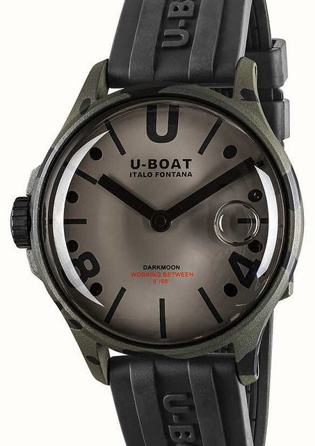 U-Boat Herrenuhr, Quarz, Edelstahl, 40 mm, Kautschuk, Schwarz, 5 ATM - Bild 1