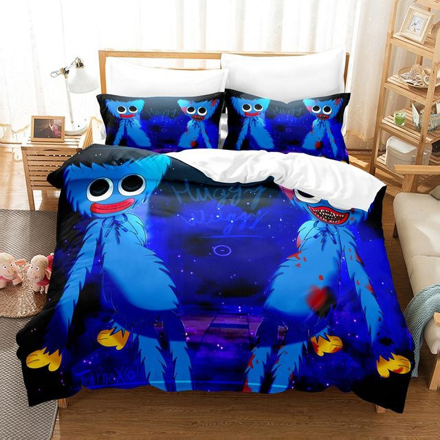 kemila Bettwäsche-Set Huggy Wuggy mit 3D-Print, Bettbezug und Kissenbezug, Blau, B/H: 200 x 200 cm, Kissenbezug: 50 x 70 cm - Bild 1