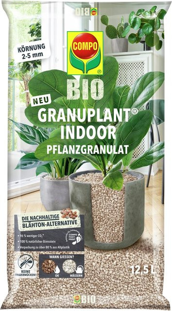 Compo Granuplant Bio-Pflanzgranulat für Indoor und Balkon, 12,5 kg - Bild 1