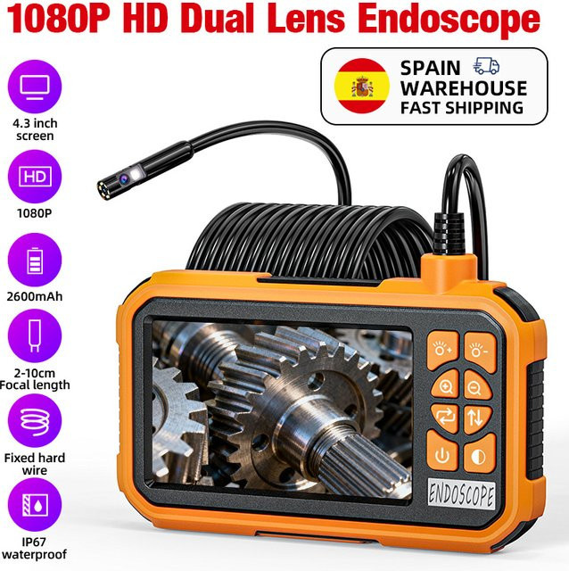 KERUI 1080P Endoskopkamera mit Einzel- oder Doppellinse, 4,3-Zoll-IPS-Display und 2600mAh Akku für Rohrleitungen - Bild 1