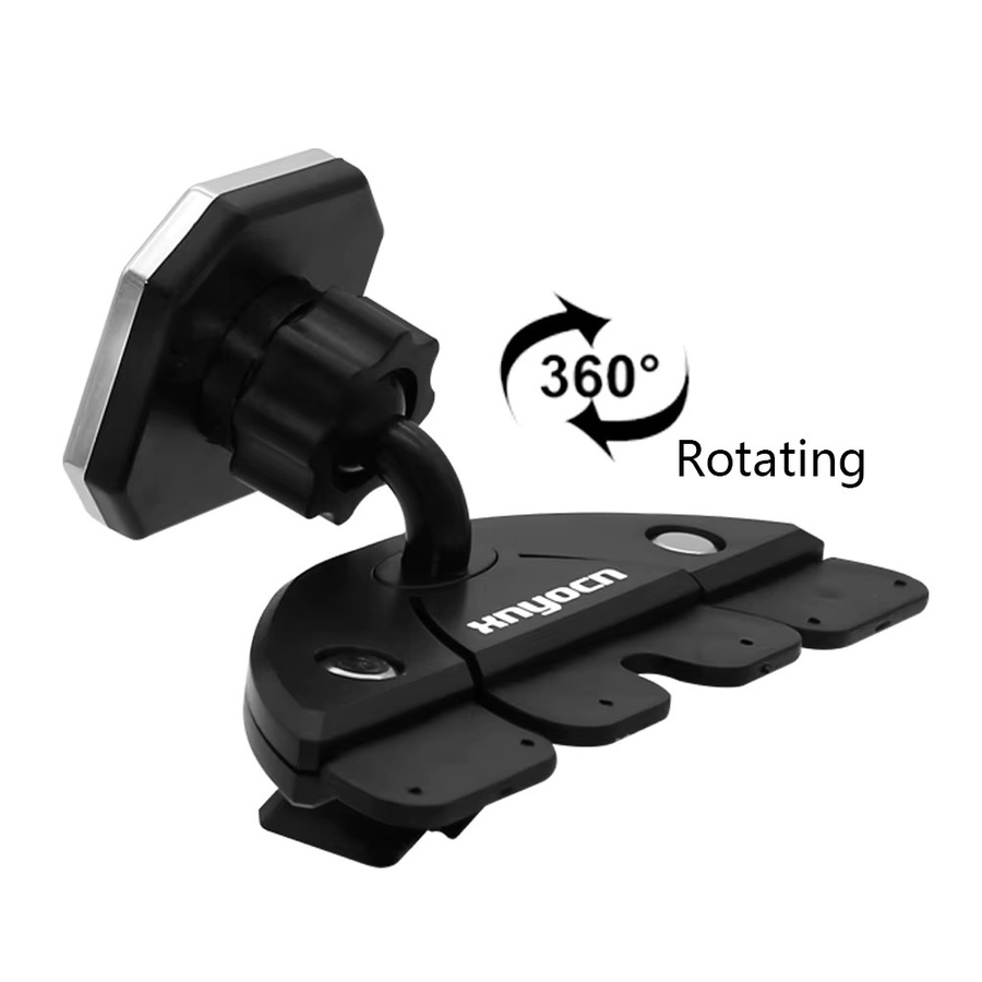 Xnyocn Magnetischer Handyhalter für den CD-Schlitz mit 360-Grad-Drehung in Schwarz, Universelle Autohalterung für iPhone und Xiaomi - Bild 4