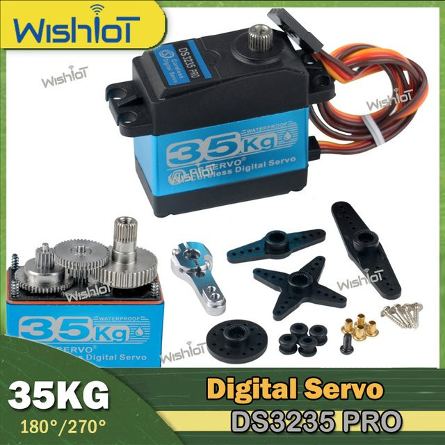 wishiot Digitaler Servo-Kernlosmotor, Stahlgetriebe, Metall, Zubehör - Bild 1