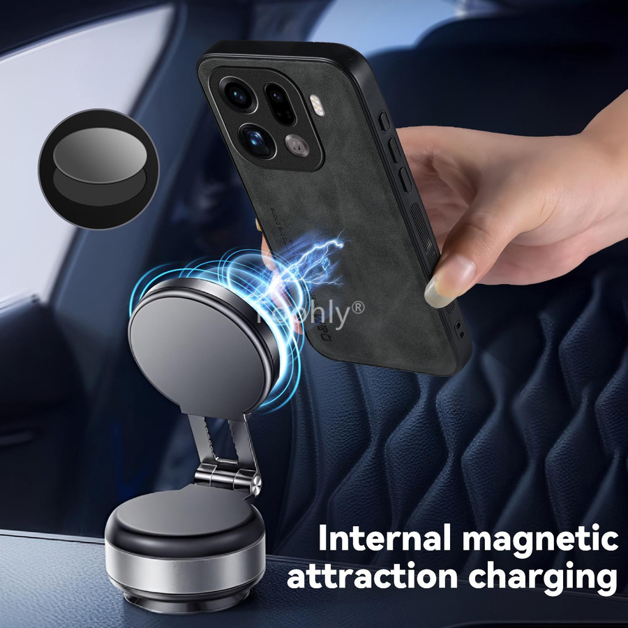 Stoßfestes magnetisches Nubukleder-Etui für dein OPPO Find X9 Pro Schutzhülle mit Rückschale - Bild 2