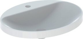 Geberit Einbauwaschtisch VariForm aus Keramik in Weiß, oval, Breite: 60 cm, Tiefe: 48 cm - Bild 1