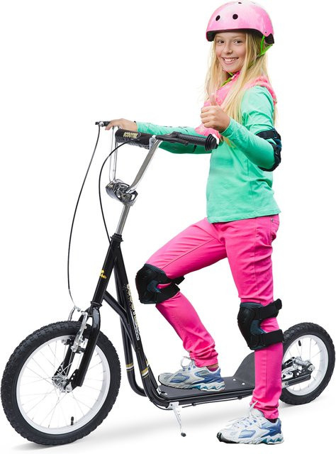 HOMCOM Kinderroller, Scooter Tretroller, Schwarz, ab 5 Jahre - Bild 1
