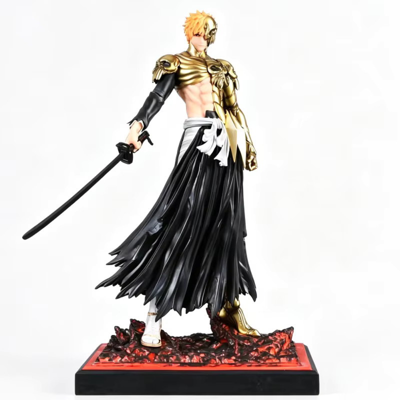 Bandai Bleach Ichigo Kurosaki Figur, Goldene Rüstung, Hohlmaske, 29cm, PVC Sammlermodell - Bild 4