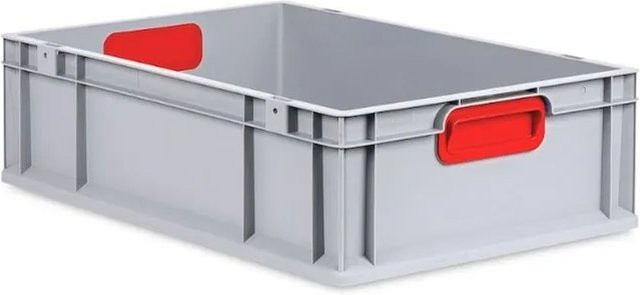 PROREGAL Eurobox Nextgen Color Transportbox mit Griffen und glattem Boden, Rot, H x B x T: 17 x 40 x 60 cm, 34 Liter - Bild 1
