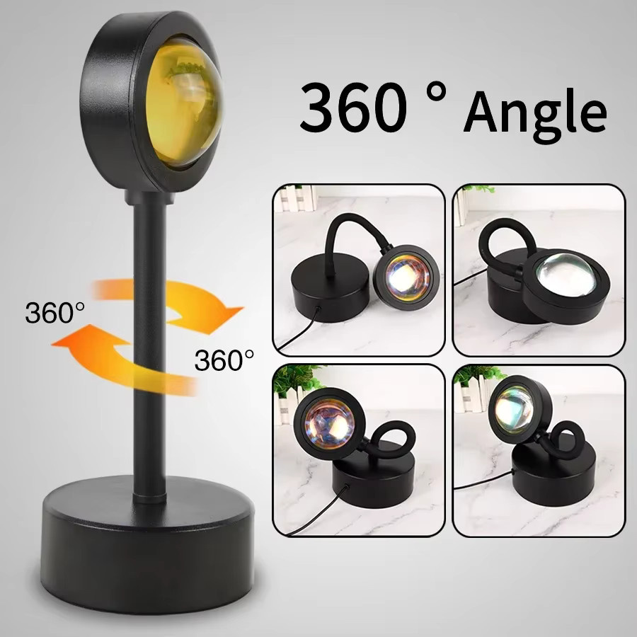 ATcomm USB Sonnenuntergang Lampe als Projektor für stimmungsvolles Licht und Atmosphäre im Wohnzimmer oder Schlafzimmer - Bild 4