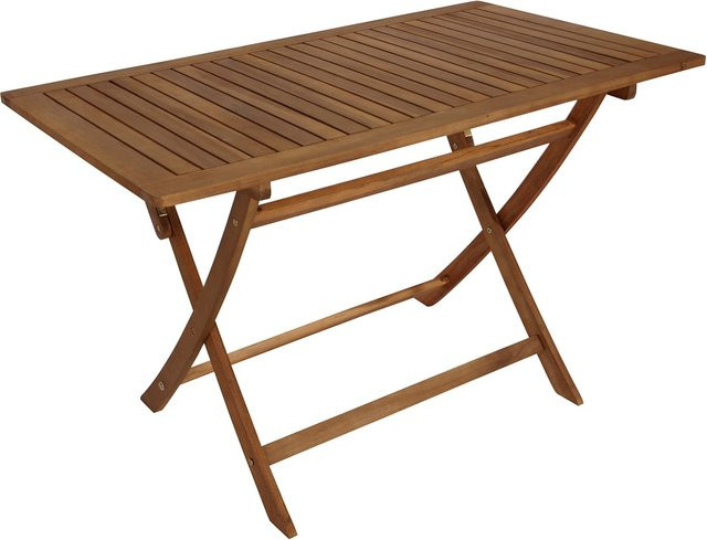 Klapptisch TOBAGO von DEGAMO aus geölter Akazie in Braun, B/T: 120 x 70 cm - Bild 1