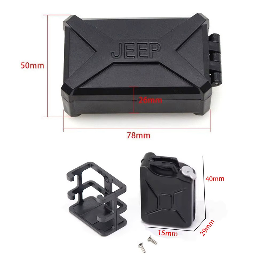 Wonder Rc RC Crawler Kofferraum Backup Box Kraftstoff Tank, 1:10, Zubehör - Bild 2