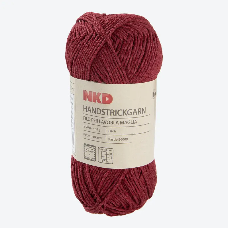 NKD Handstrickgarn LINA in Rot, ca. 120 m - Bild 2