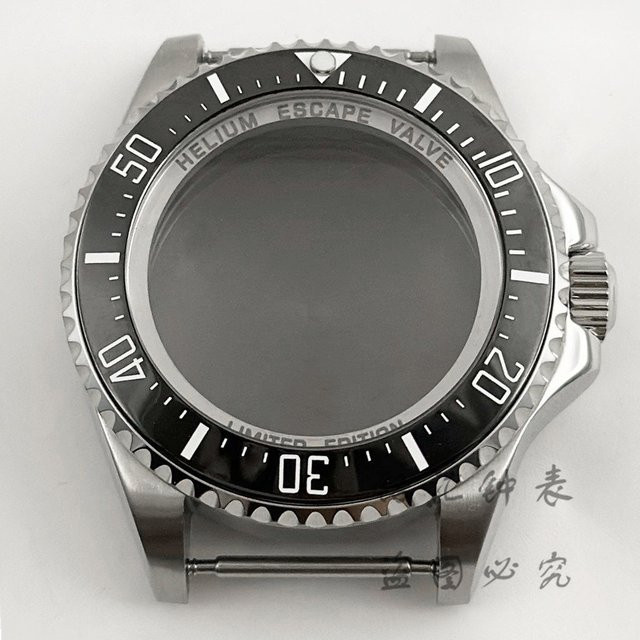 LIYAN Uhrengehäuse, Silber, Keramiklünette, 44 mm, Unisex - Bild 1