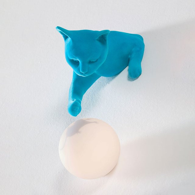 Karman Maoo Wandleuchte in Hellblau mit Keramik und Glas, verstellbares Design - Bild 1