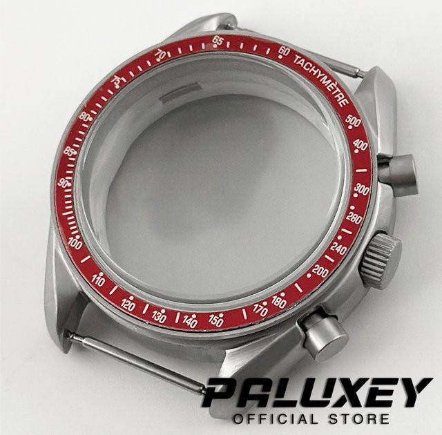 LIYAN Uhrengehäuse, Titangehäuse, 40 mm, Chronograph, Silber, Unisex - Bild 1