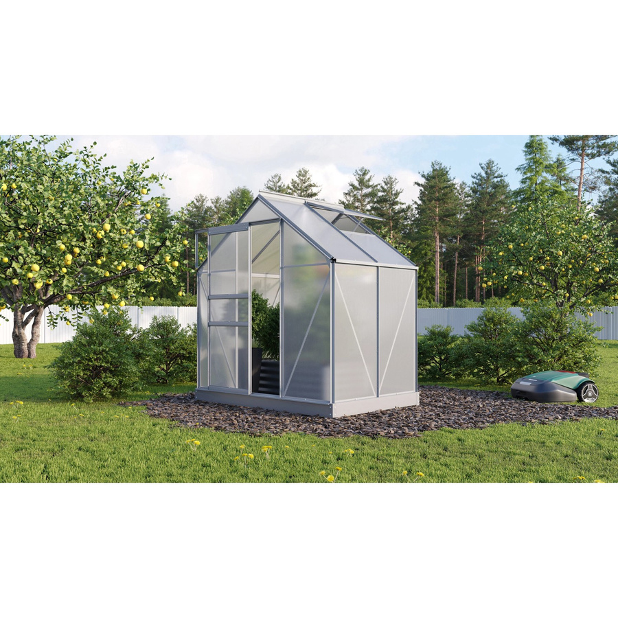 Vitavia Gewächshaus Planet 2500 aus Aluminium Eloxiert mit Polycarbonat und Fundamentrahmen, 2,5 m² - Bild 4