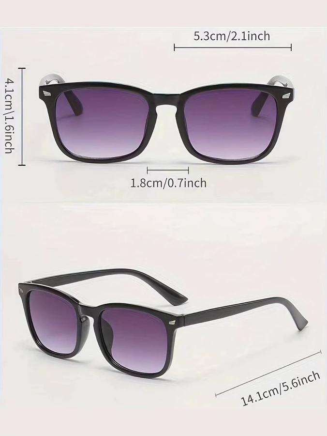 CAIPAI Brille, quadratisch, Vollrand, Kunststoff, schwarz, Unisex - Bild 3