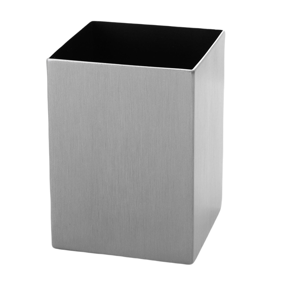 KONNWEI Stifthalter aus Edelstahl in Schwarz und Silber, quadratischer Stiftebecher für Schreibwaren und Make-up Pinsel - Bild 2