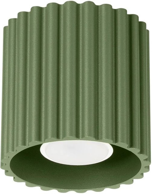 Licht-Erlebnisse Deckenspot Aufputz aus Aluminium, rund, Farbe: Grün, Durchmesser: 10 cm, Fassung: GX53 - Bild 1