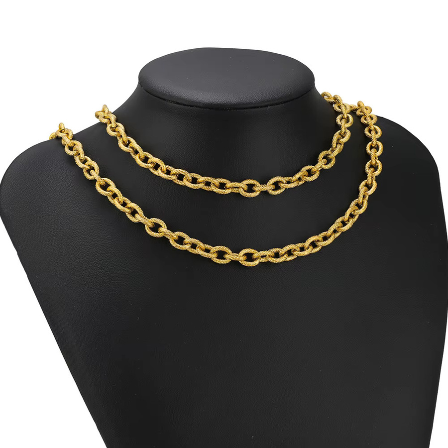 Luksteel Halskette Edelstahl, Goldfarbe, 1 Meter, 8 mm, Unisex - Bild 2
