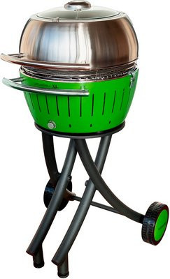 LotusGrill Grill XL mit Thermometer in Limettengrün aus Edelstahl - Bild 1