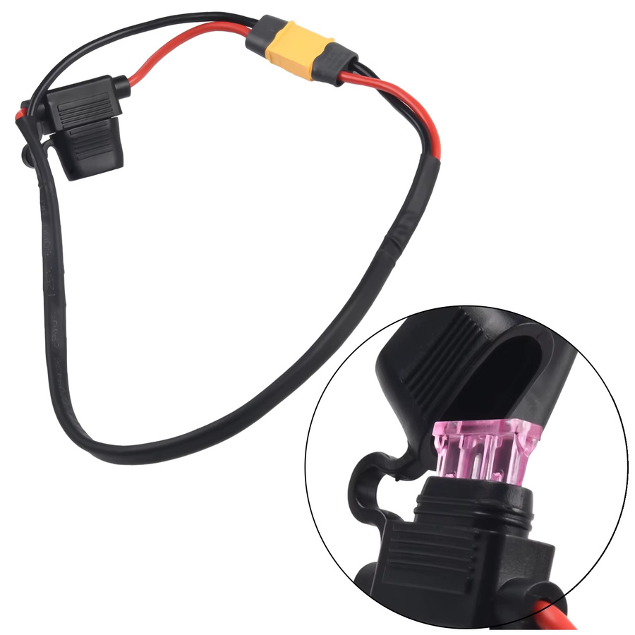 SPORTARC E-Bike Batterie Entladekabel mit XT60 Stecker, 14AWG, Schwarz - Bild 2
