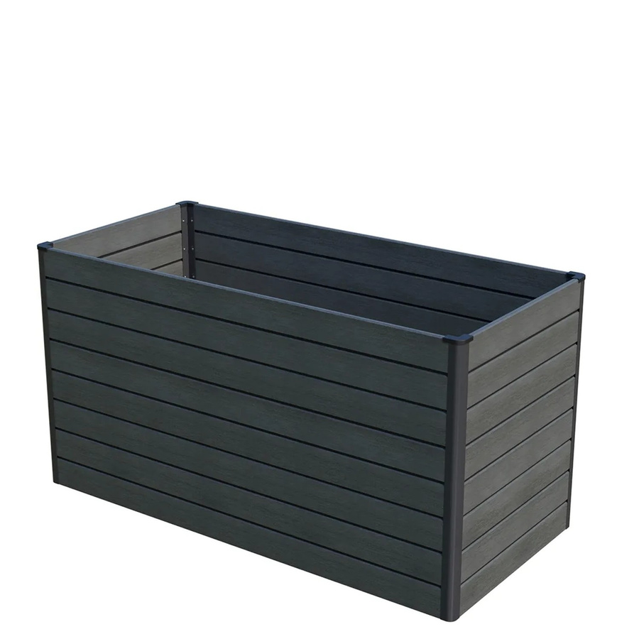 GroJa Hochbeet Solid Rhombus in Steingrau mit Rhombus-Optik aus Aluminium, B/T/H: 150 x 70 x 79 cm - Bild 2