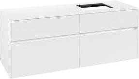 V&B Waschtischunterschrank Collaro mit Waschbecken rechts, Farbe: Weiß matt, B/T/H: 140 x 54,8 x 50 cm - Bild 1